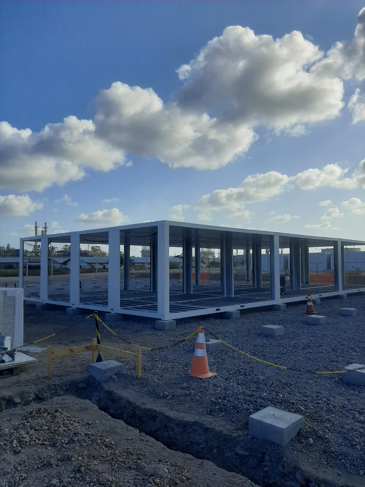 Estrutura modular em construção